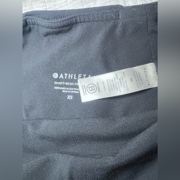 Athleta Shakti Mesh 7/8 Tight, BLACK Size XS - Picture 11 of 15